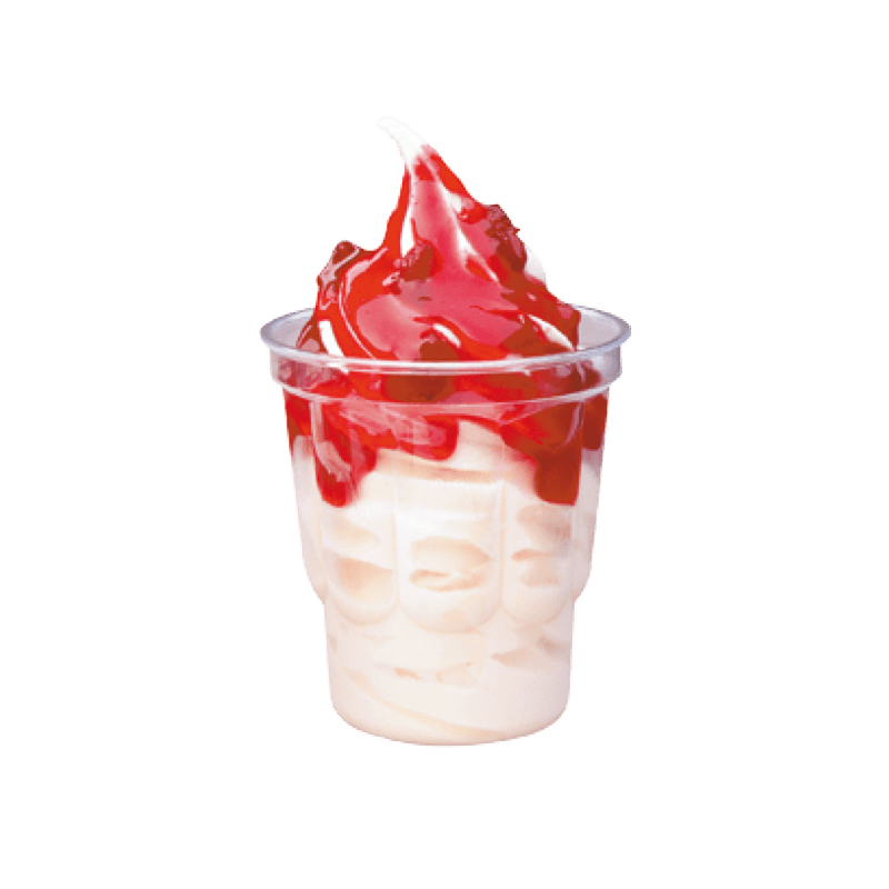 Strawberry Boba Soft Serve